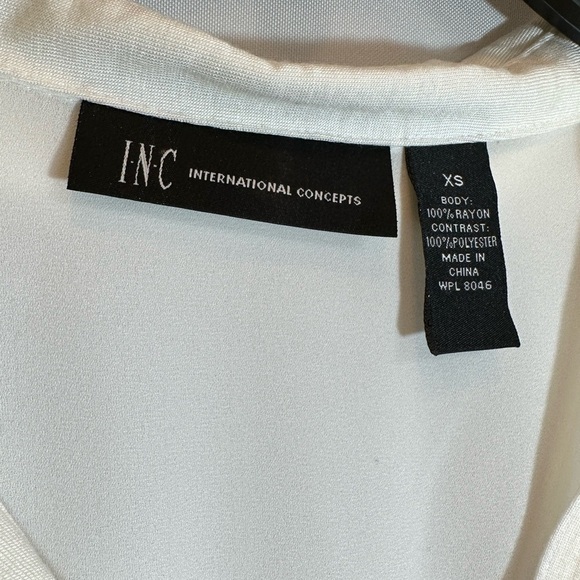 INC International Concepts Womens Size XS Roll Up Tap Long Sleeve Blouse Shirt - Picture 4 of 14